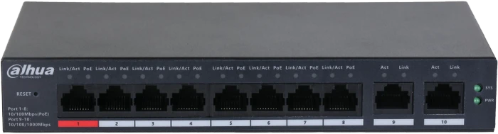 Dahua CS40 Desktop Smart Switch, 10x RJ-45, 110W PoE++
