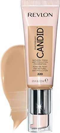 Revlon PhotoReady Candid Natural Finish Anti-Pollution Foundation 220 Sand Beige, 22ml