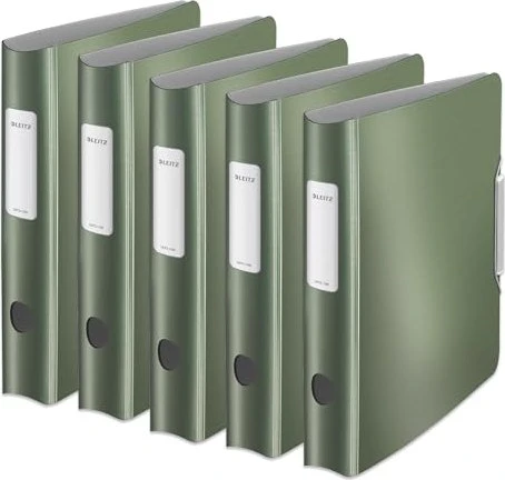 Leitz Qualitäts Ordner 2-Ring 180° Active Style, 65mm, A4, seladon grün, 5er-Pack