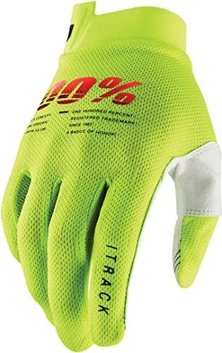 100% iTrack Fahrradhandschuhe fluo yellow