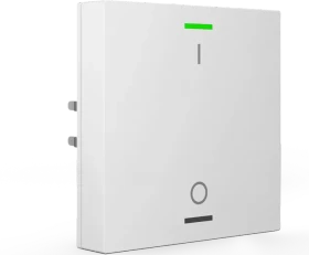 MDT Taster Light 55 1-fach reinweiß glänzend, Temperatursensor, Symbol I/O