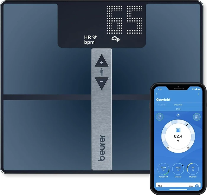 Beurer BF 980 digitale Körperanalysewaage blau