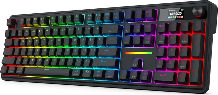 Redragon Terraflare K762 Pro Wireless, schwarz, LEDs RGB, Mint Mambo, USB/Bluetooth, US