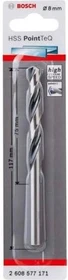 Bosch Professional HSS PointTeQ Spiralbohrer, 8x75x117mm, 1 Stück