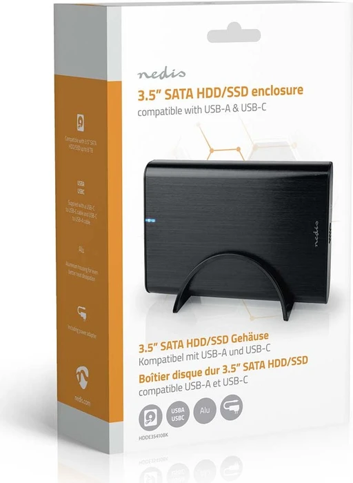 Nedis Festplattengehäuse, 3.5", USB-C 3.0