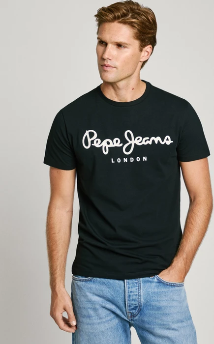 Pepe Jeans Original Stretch T-Shirt kurzarm schwarz (Herren)