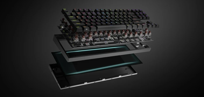 Genesis Thor 404 TKL, schwarz, LEDs RGB, hot-swap, Gateron Pro YELLOW, USB, DE
