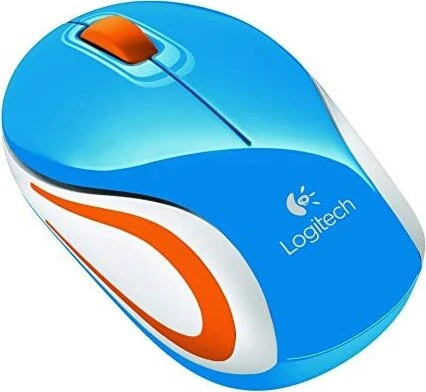 Logitech M187 Wireless Mini Mouse Blue, USB