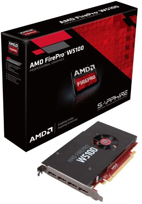AMD FirePro W5100, 4GB GDDR5, 4x DP