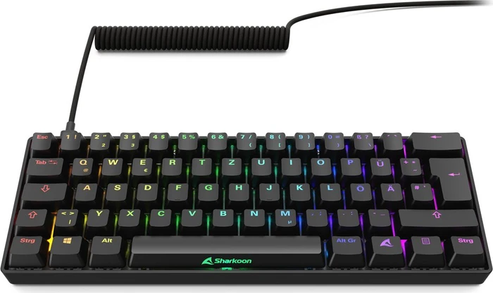 Sharkoon Skiller SGK50 S4 Gen2, Black, LEDs RGB, hot-swap, Gateron YELLOW, USB, DE