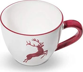 Gmundner Keramik Bordeauxroter Hirsch Teetasse Maxima 400ml