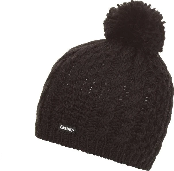 Eisbär Afra Pompon Mütze schwarz (Damen)