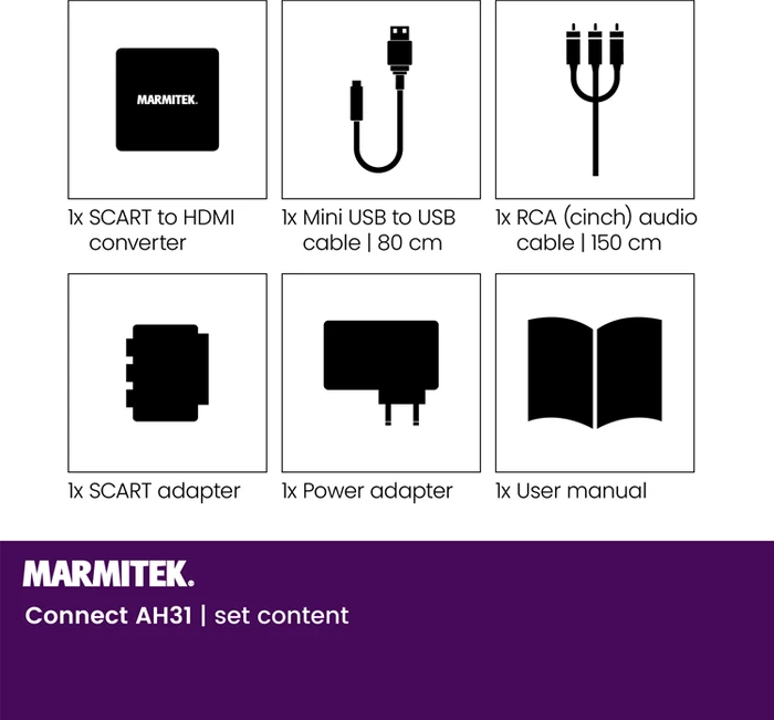 Marmitek Connect AH31, RCA Composite/SCART auf HDMI