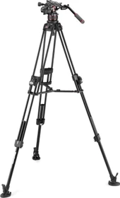 Manfrotto MVK612TWINFA Videokopf Nitrotech 612 mit Stativ 645 Fast Twin Alu