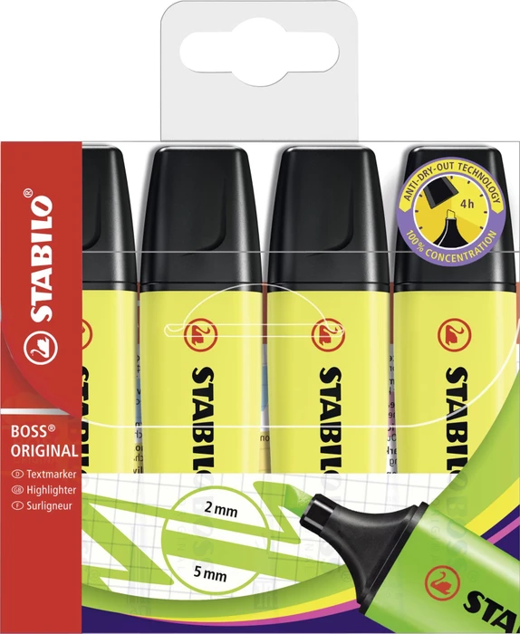 gelb, 4er-Pack, Etui