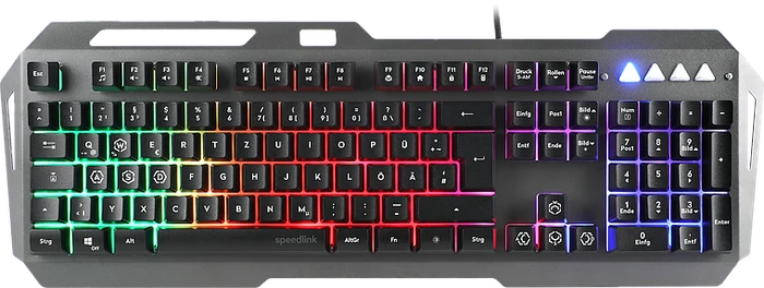 Speedlink Lunera Metal Rainbow Keyboard, schwarz, USB, DE