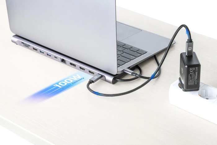 Manhattan 12-Port USB-C Docking Station / Multiport Hub