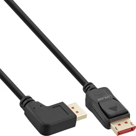 InLine DisplayPort 1.4 Kabel gewinkelt links schwarz, 5m