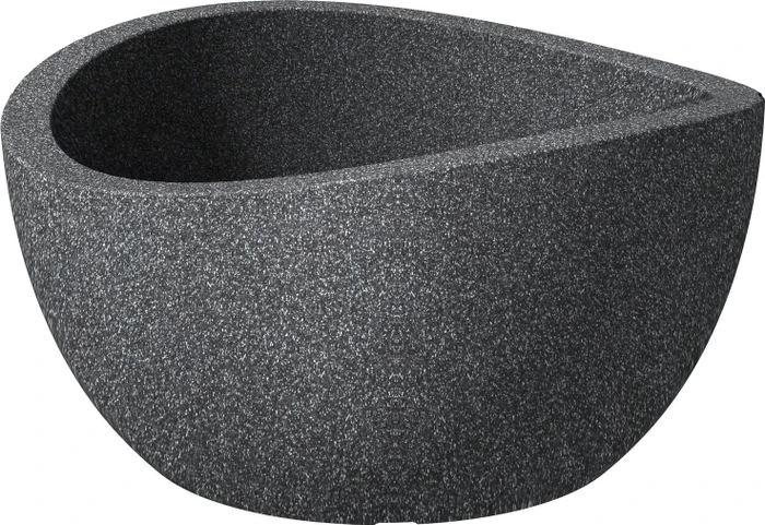 Scheurich Wave Globe Bowl 40cm schwarz-granit (55367 0)