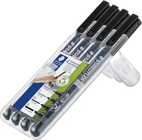 Staedtler Lumocolor 31 SFMB permanent schwarz, 4er-Pack