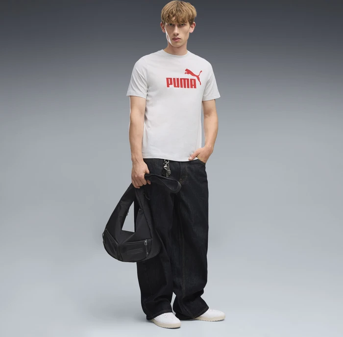 Puma Essentials 2 Colour No. 1 Logo T-Shirt kurzarm white glow heather (Herren)
