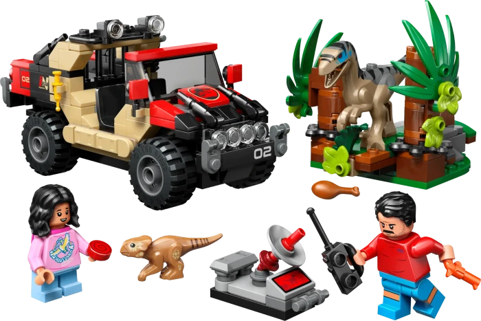 LEGO Jurassic World - Raptor: Verfolgungsjagd mit dem Geländewagen