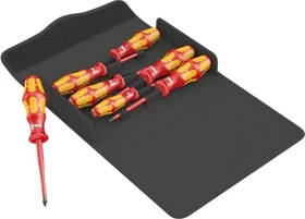 Wera Kraftform Plus Serie 100 VDE iS/7 Set 1 Schraubendrehersatz inkl. Tasche, 7-tlg.