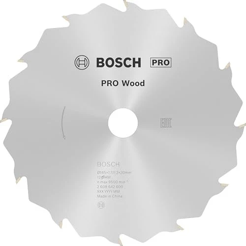 Bosch Professional Speedline Wood Kreissägeblatt 12Z, 165x1.7x20mm, 1 Stück