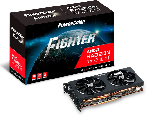PowerColor Fighter Radeon RX 6700 XT, 12GB GDDR6, HDMI, 3x DP