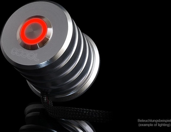 Alphacool Powerbutton Aluminium Body, Chrome