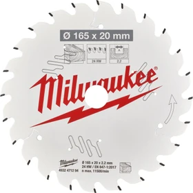 Milwaukee CSB P W ATB Kreissägeblatt 24Z, 165x2.2x20mm, 1 Stück