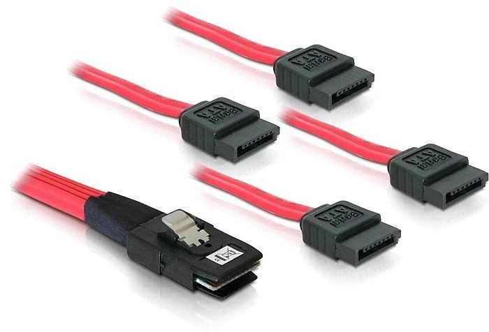 DeLOCK mini SAS [SFF-8087] auf 4x SATA, 1m