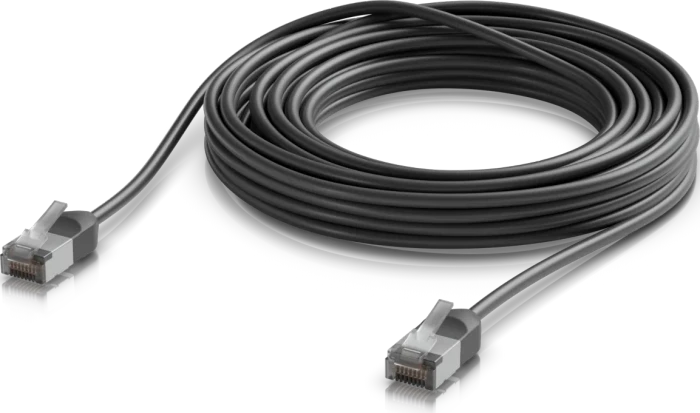 Ubiquiti UniFi Premium Patchkabel Outdoor, Cat6a, RJ-45/RJ-45, 8m, schwarz