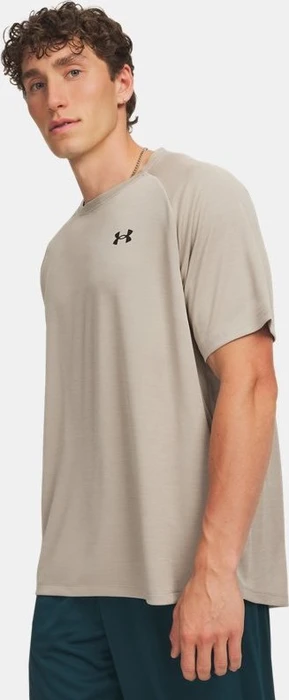 Under Armour Tech Textured Funktionsshirt kurzarm timberwolf taupe/black (Herren)