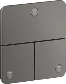 Hansgrohe Axor ShowerSelect ID softsquare Kontrollfeld Ventil für 3 Verbraucher brushed black chrome