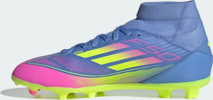adidas F50 League Mid FG/MG blue fusion/lucid lemon/lucid pink (Junior)
