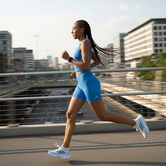 adidas Adi365 Climacool Running Tights Laufhose kurz ray blue (Damen)