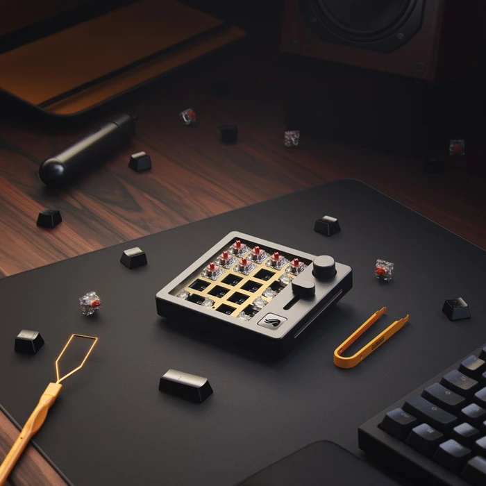 Glorious GMMK Wireless Numpad, Switch Plate (Numpad), Metall (Messing), gold