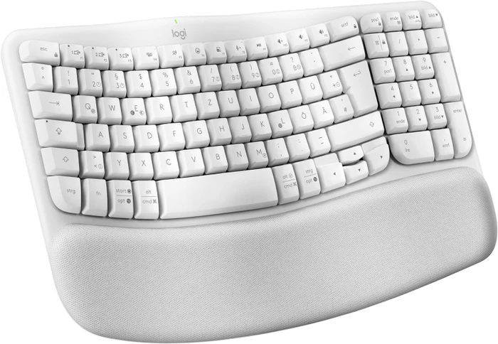 Logitech Wave Keys for Mac, Grauweiß, Logi Bolt, USB/Bluetooth, DE