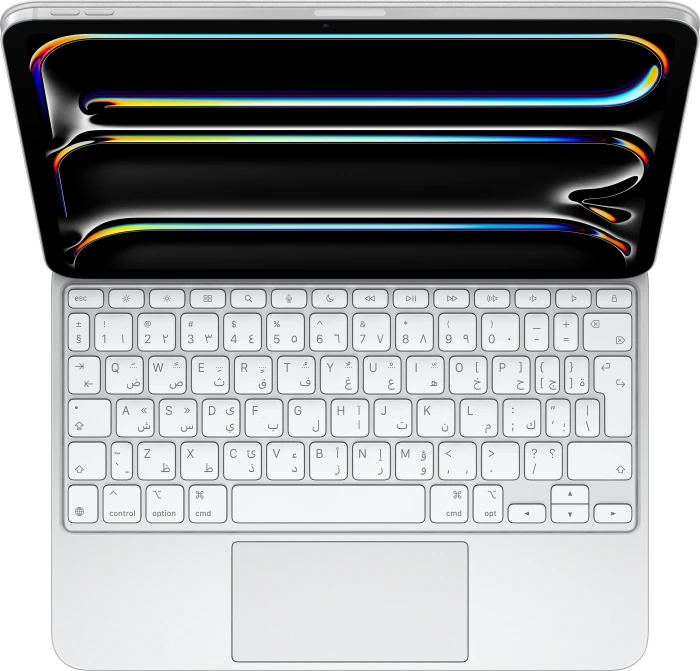 Apple Magic Keyboard für iPad Pro 11" (M4), weiß, Arabisch/EN (MWR03AB/A)