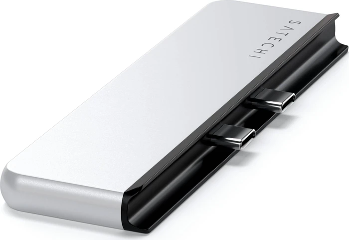 Satechi Dual USB-C Hub For Surface Pro 9, silber, 2x USB4 [Stecker]