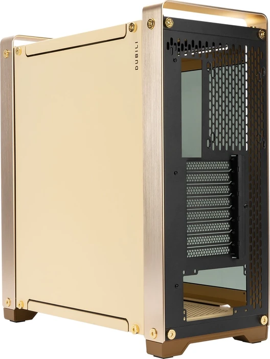 In Win Dubili Champagne Gold, vormontiert, gold, Glasfenster