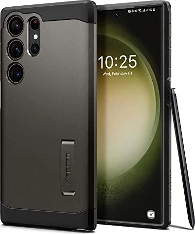 Spigen Tough Armor für Samsung Galaxy S23 Ultra Gunmetal