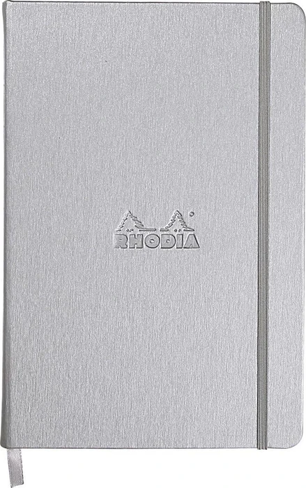 Rhodia Boutique Webnotebook, A5, punktiert, Hardcover, silber, 96 Blatt