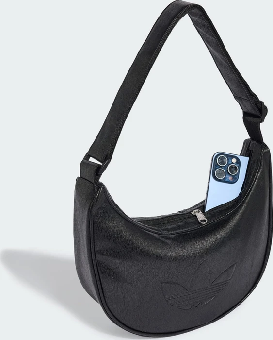 adidas Adicolor Metallic-PU Half Moon Schultertasche schwarz