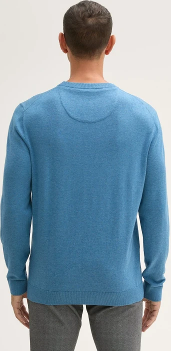 Tom Tailor Basic Baumwolle Strickpullover ocean blue melange (Herren)