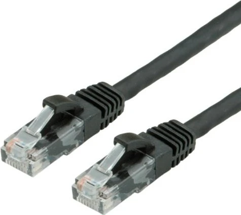 Value LSOH Patchkabel, Cat6, U/UTP, RJ-45/RJ-45, 0.5m, schwarz