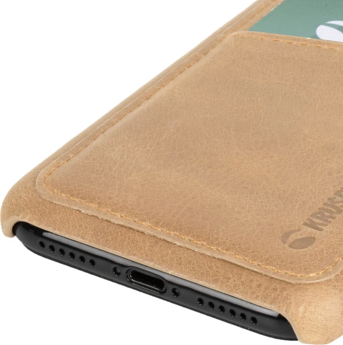 Krusell Sunne 2 Card Cover für Apple iPhone XS Max hellbraun