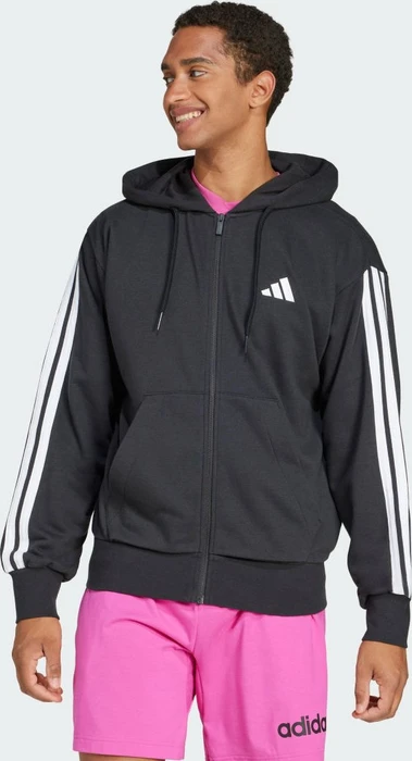 adidas Essentials 3-Streifen French Terry Hoodie schwarz/weiß (Herren)