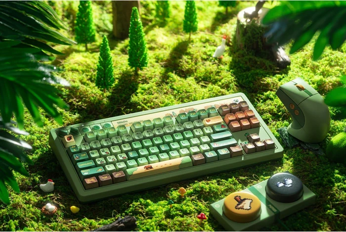 8BitDo Retro 87 Mechanical Keyboard, Forest Wonder, grün, Core Green Tactile, USB/Bluetooth, US